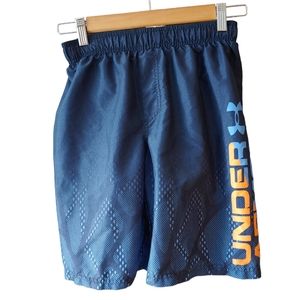 Under Armour Blue and Orange Bathing Suit Size Youth Medium